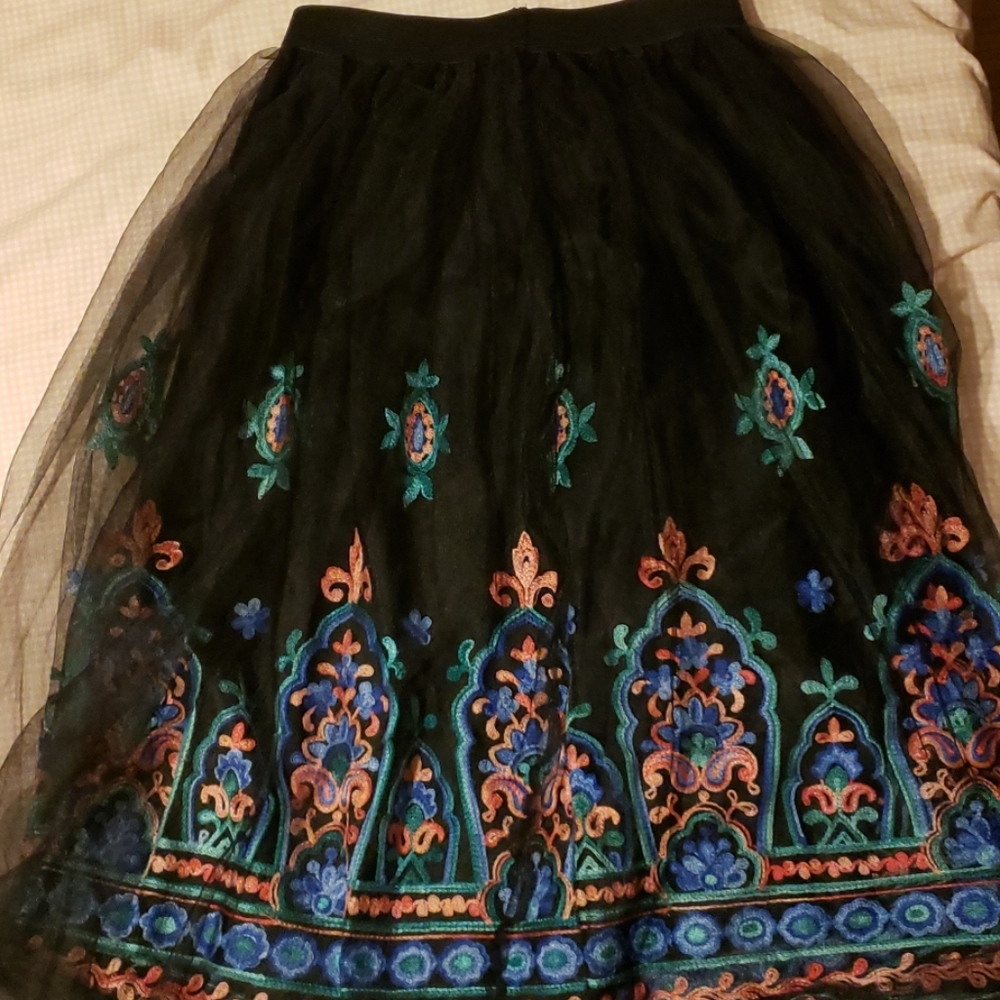 Nwot girl's boho multi layered skirt.